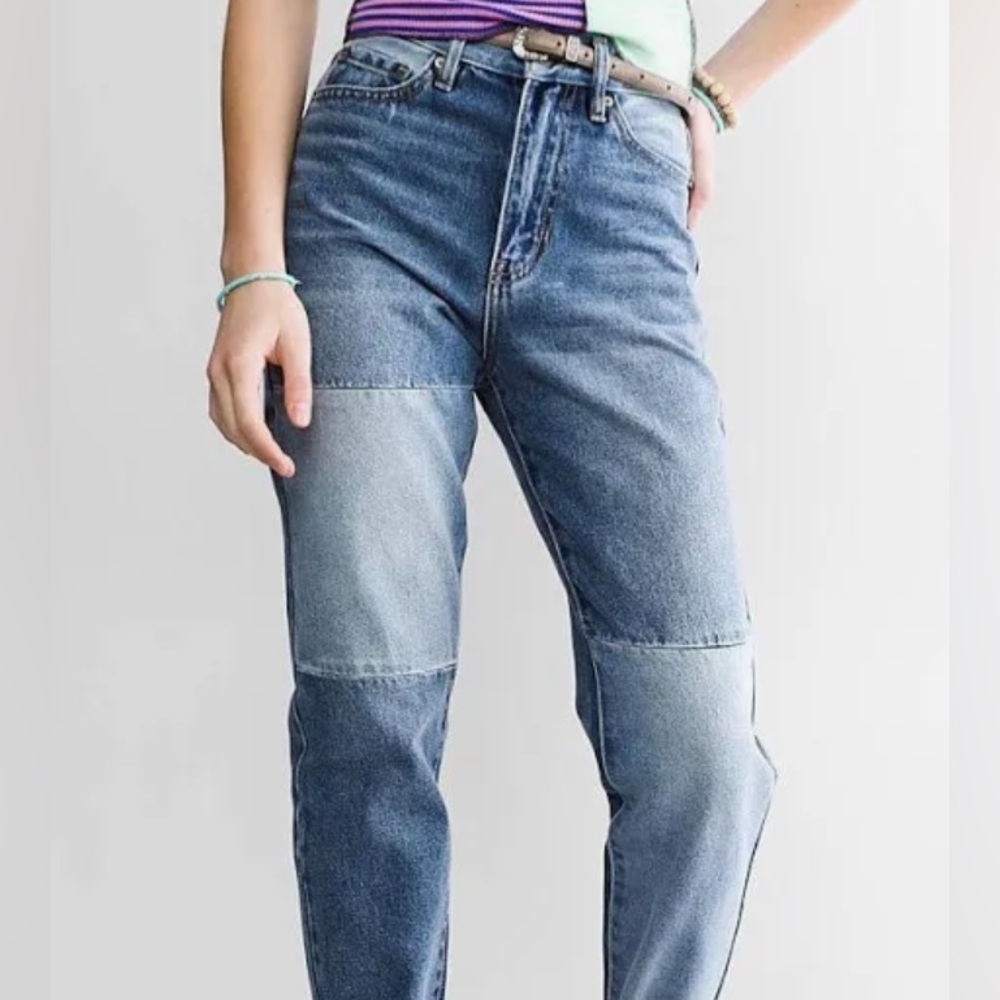From buckle great miss match denim color jeans